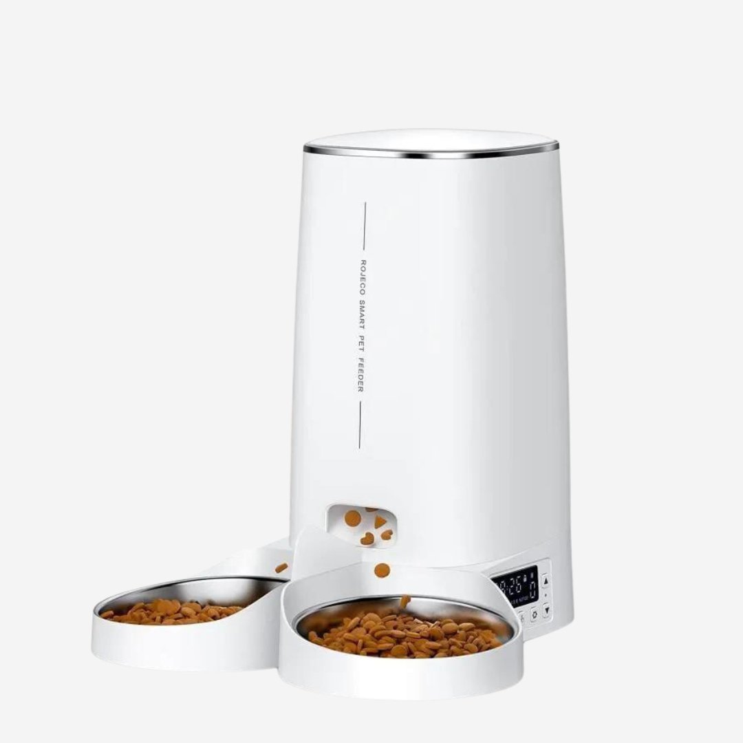 Mangeoire distributeur automatique croquettes 2 bols 4L Rojeco Wifi - ROJECO - Binaa