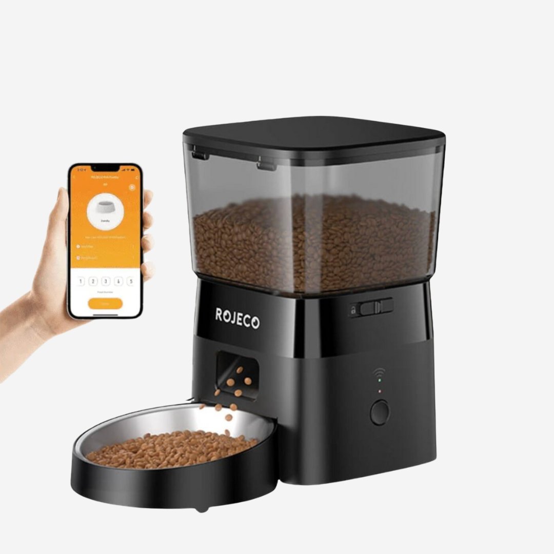 Mangeoire distributeur automatique croquettes 2L Rojeco Wifi - ROJECO - Binaa