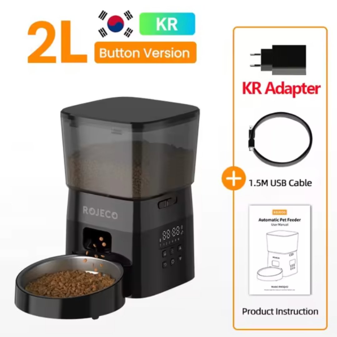 Mangeoire distributeur automatique croquettes 2L Rojeco Wifi - ROJECO - Binaa
