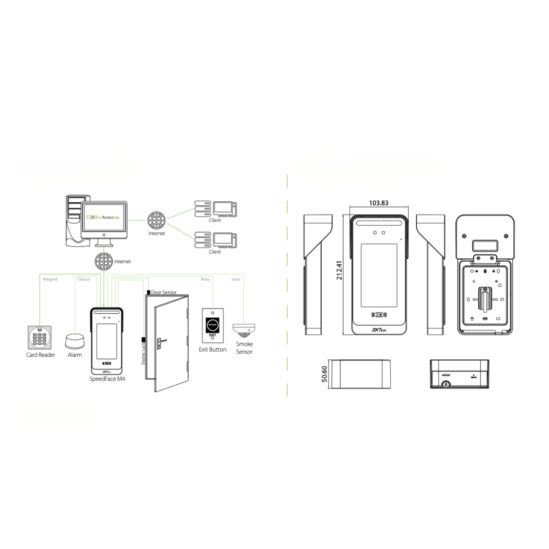 Pointeuse biométrique ZKTeco SenseFace 2A - ZKTECO - Binaa