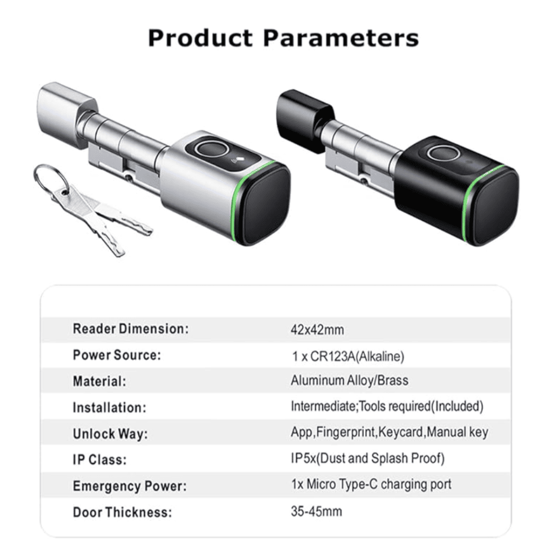 Serrure intelligente CoreLock Pro Wifi - TUYA - Binaa