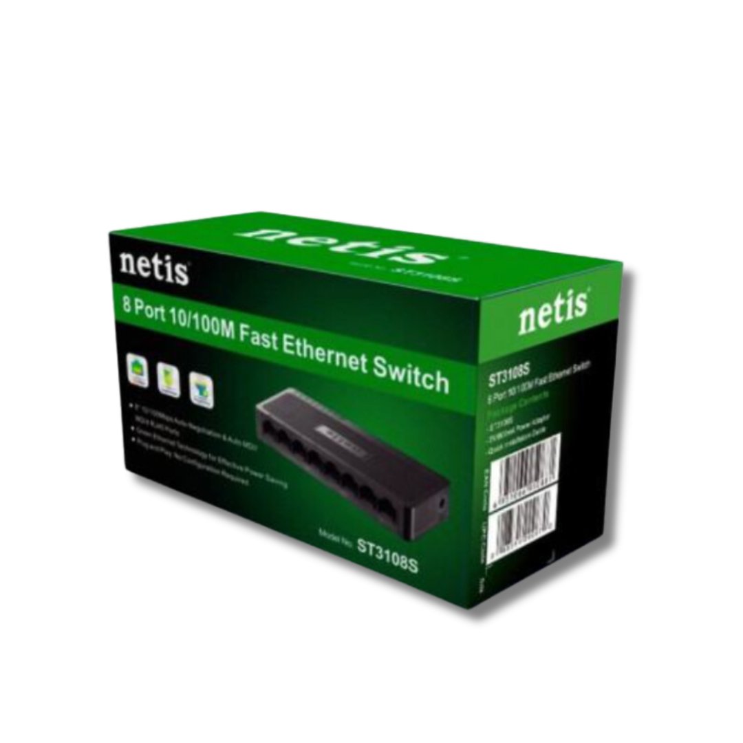 Switch Réseau Ethernet Netis ST3108S 8 ports 10/100Mbps - NETIS - Binaa