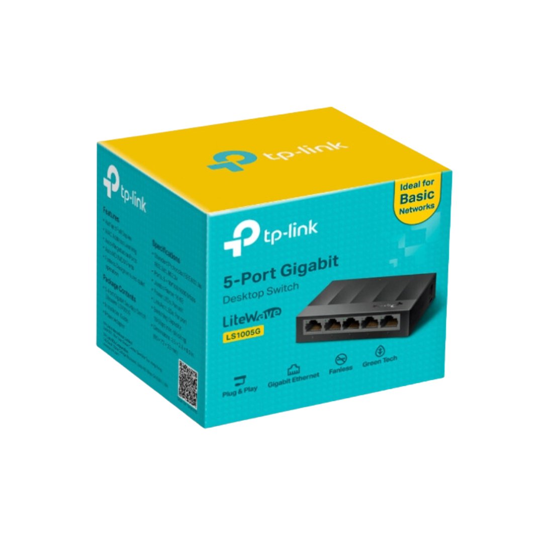 Switch Réseau Ethernet TP - Link LS1005G 5 ports Gigabit 10/100/1000Mbps - TP - LINK - Binaa