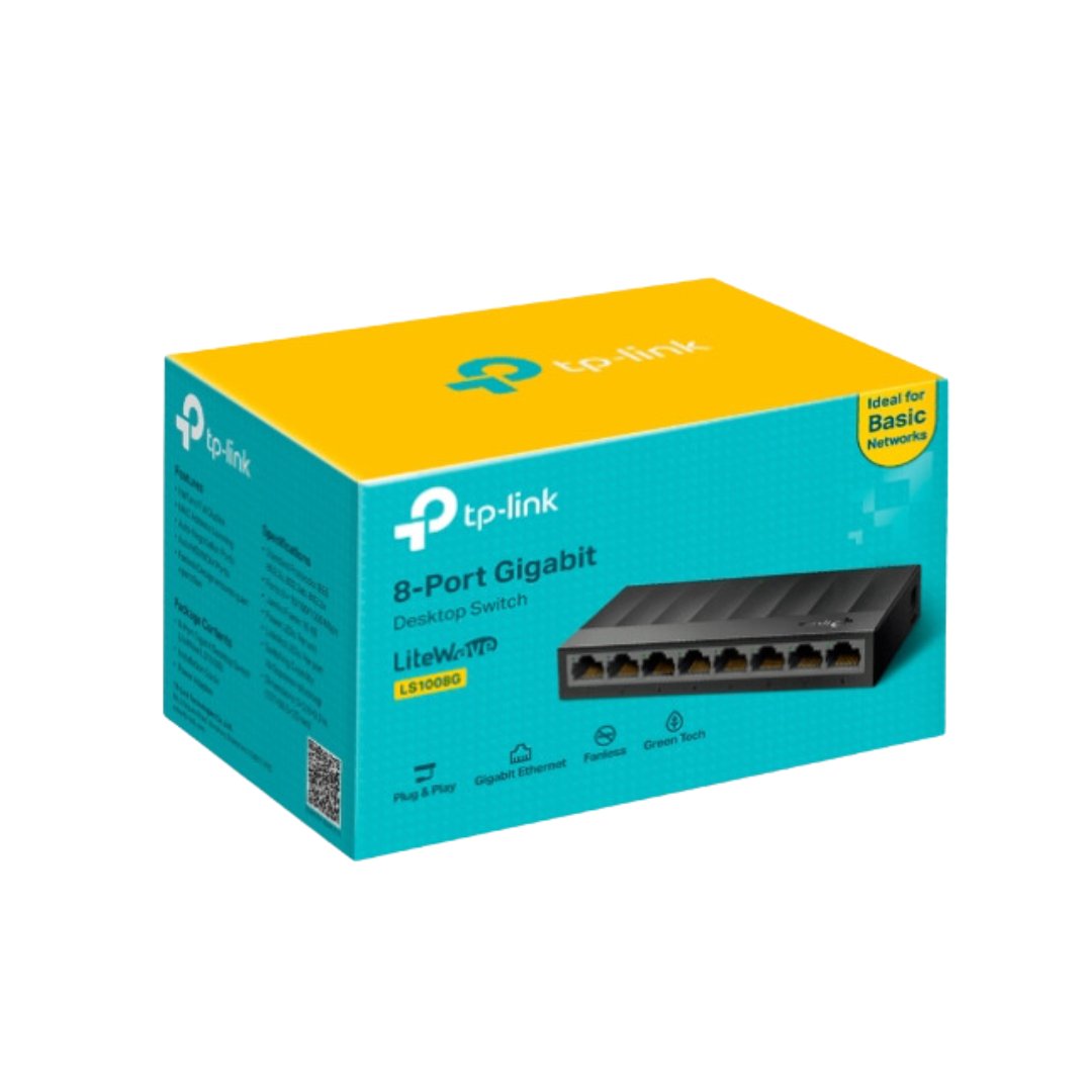 Switch Réseau Ethernet TP - Link LS1008G 8 ports Gigabit 10/100/1000Mbps - TP - LINK - Binaa