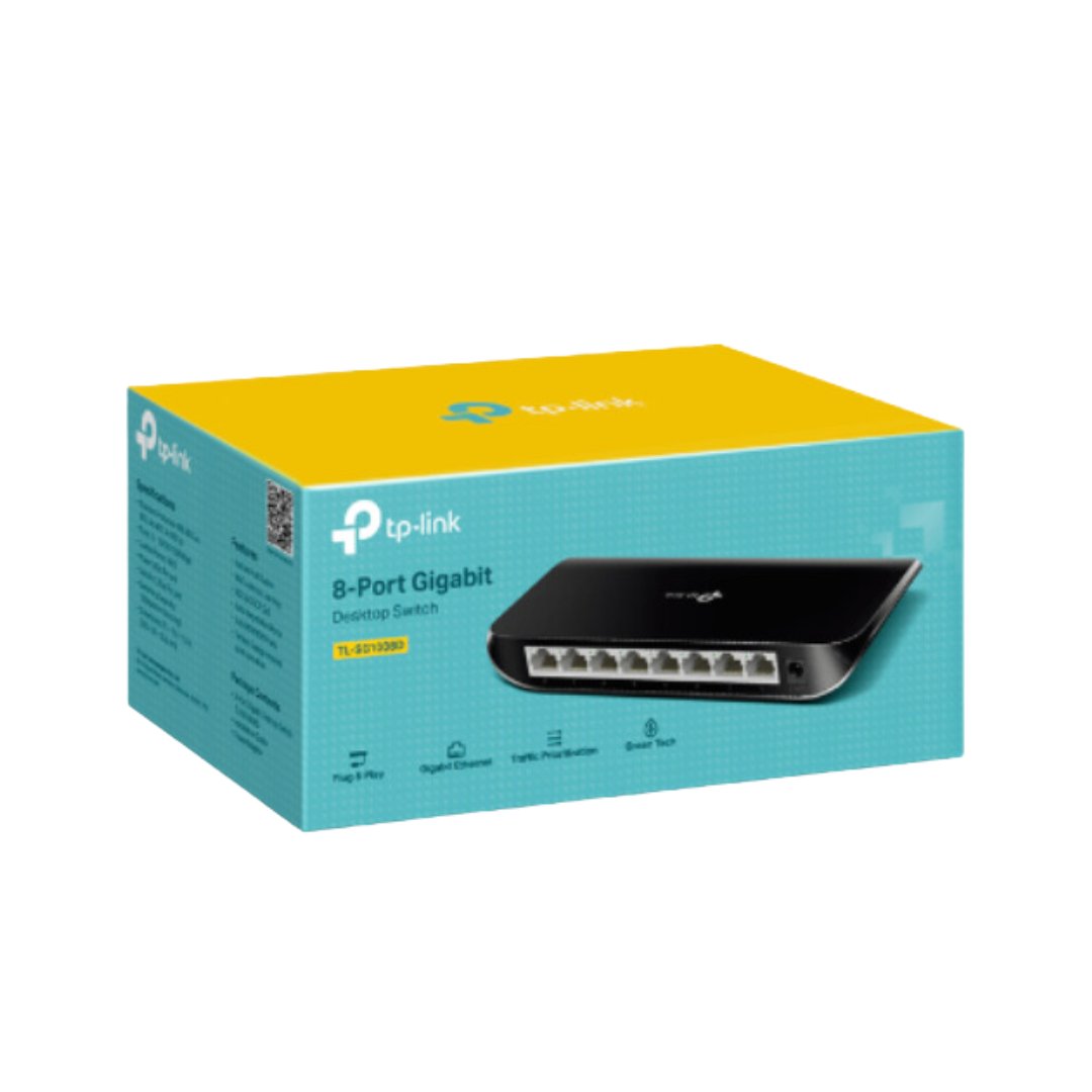 Switch Réseau Ethernet TP - Link TL - SG1008D 8 ports Gigabit 10/100/1000Mbps - TP - LINK - Binaa