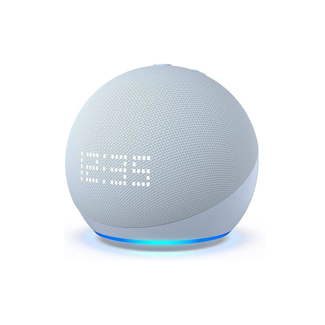 Charger l'image dans la galerie, Enceinte connectée assistant vocal Alexa Echo Dot 5ème génération avec horloge - Cloud Blue [AMAZON ECHO] - AMAZON ECHO - Binaa