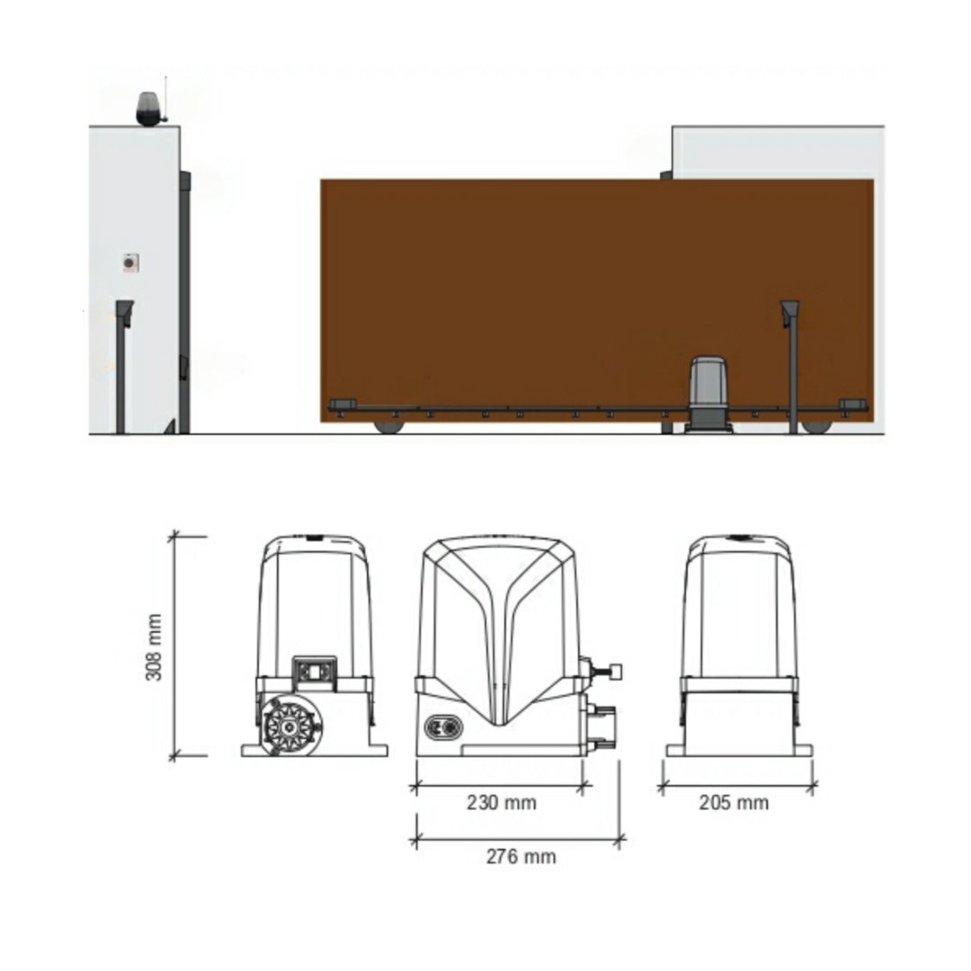 Kit motorisation automatisme de portail coulissant Mover 15 [PROTECO] - PROTECO - Binaa